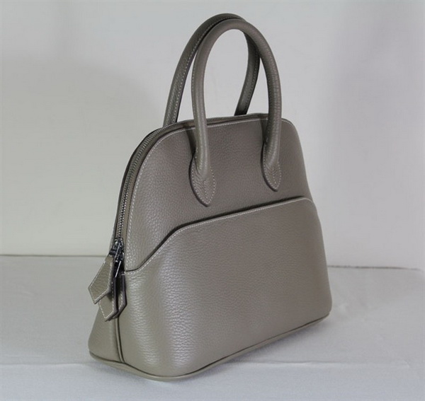 High Quality Replica Hermes Bolide Togo Leather Tote Bag Grey 1923